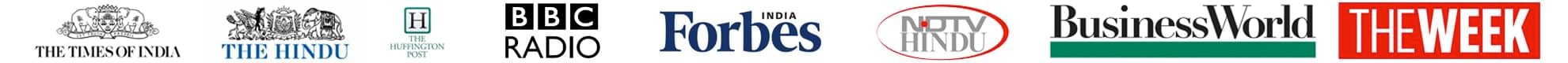Featured in The Times of India, The Hindu, The Huffington Post, BBC, Forbes India, NDTV, BusinessWorld and The Week